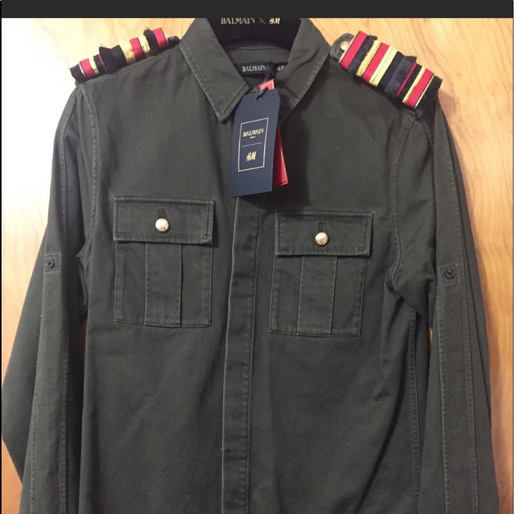 BALMAIN MILITARY STYLE SHIRT